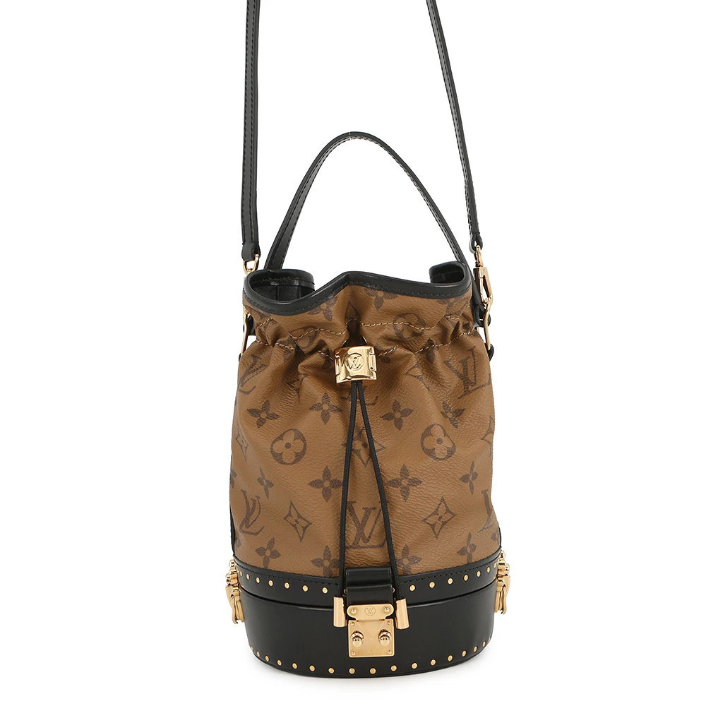 Louis Vuitton Monogram Reverse Trunk Handbag Shoulder Drawstring
